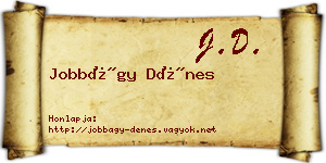 Jobbágy Dénes névjegykártya
